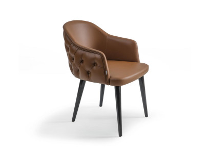 Chestefield Stuhl mit Armlehnen Designer Esszimmer Modern Einrichtung