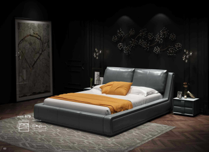Designer Bett Luxus Doppel Leder Hotel Metall Betten Doppel Schlaf Zimmer Neu