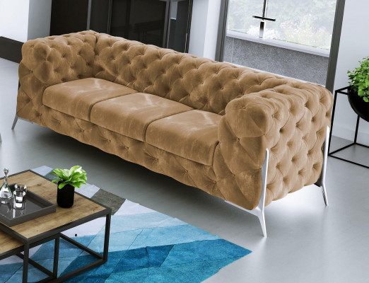 Chesterfield Dreisitzer Bequeme Designer Wohnzimmer 3 Sitzer Couch