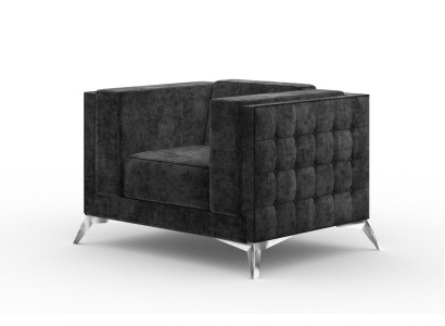 Chesterfield Sessel Couch 1 Sitzer Sofa Textil Stoff Couchen Polster Neu
