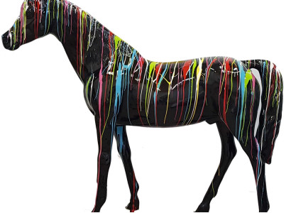  Designer Pferd Abstrakte Figur Moderne Figuren Dekoration Garten Skulpturen Neu