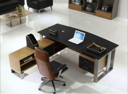 Büro Set Schreibtisch Arbeitszimmer 2tlg. Sessel Tisch Büro Einrichtung Möbel