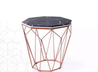 Beistelltisch Wohnzimmer Luxus Möbel Material schwarz Metall Design