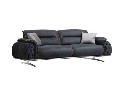 Perfekt weich 3 Sitzer Sofa für Wohnzimmer Textil Polstermöbel neu Luxus