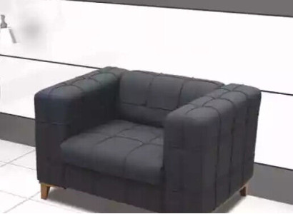 Sessel Schwarz Sitz Arbeitzimmer Modern Designer Polstersessel Neu