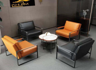 stilvoll 4x Sessel Polster Sitzer Modern Design Leder Sessel Lounge Luxus