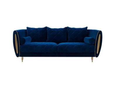 Design Blau 2 Sitzer Relax Sofas Sofa Textil Polster Couch Stoff Couchen