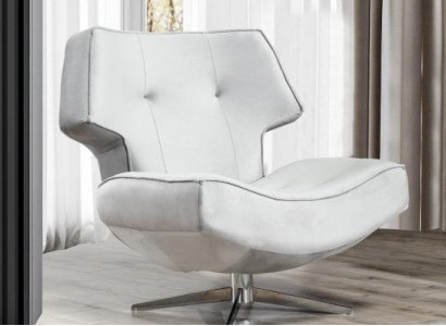 Sessel Weiß Modern Luxus Design Wohnzimmer 1-Sitzer Textil Material