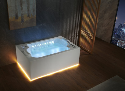 Badewanne Wanne Jacuzzi Indoor Whirlpool Badewanne Spa Wanne LED 180x120