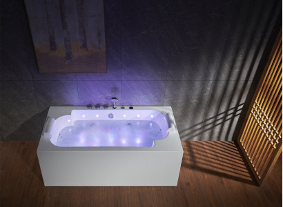Whirlpool Jacuzzi LED Wanne Spa Indoor Badewanne Whirlwanne Hydrotherapie