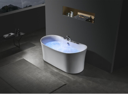 Acryl Whirlwanne Jacuzzi Indoor Whirlpool Badewanne Home Spa Weiß