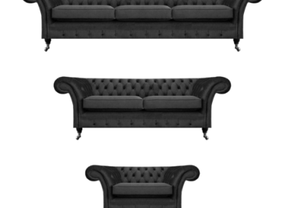 Sofagarnitur Sofas Couchen Wohnzimmer Sessel Chesterfield Einrichtung 3+2+1
