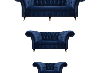 Wohnzimmer 3tlg Luxus Komplett Sofas Chesterfield Textil Einrichtung Sessel