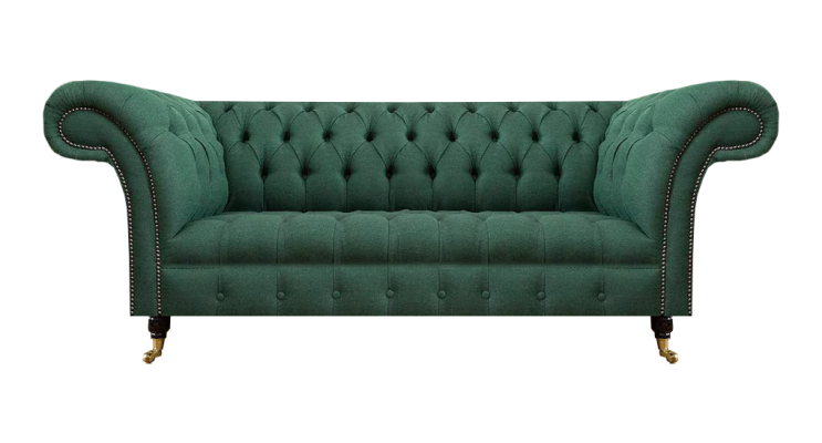 Luxus Dreisitzer Sofa Couch Chesterfield Wohnzimmer Grün Polstersitz Neu