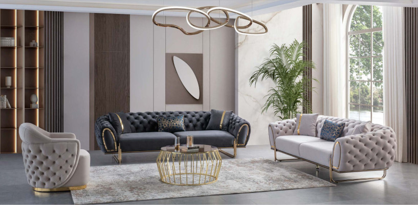 Luxuriöse 2x Chesterfield Sofas Designer Polster Couchen Moderne Möbel