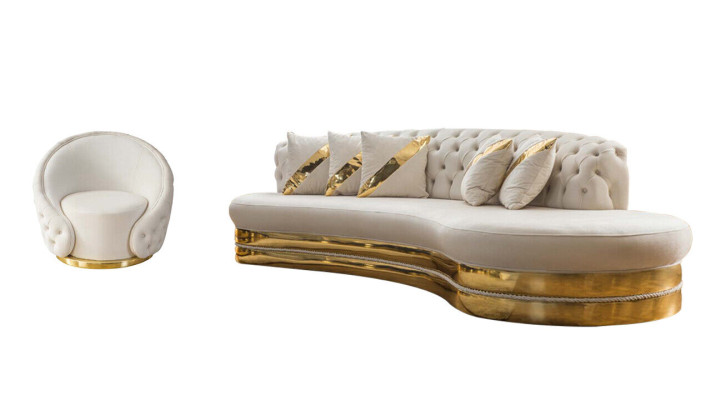Stilvolle Chesterfield Couchgarnitur Designer Wohnzimmer Set 3-Sitzer