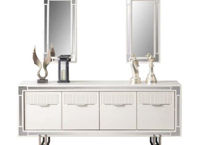 Anrichte Sideboard Weiß Schrank Kommode Holzschrank Holz Esszimmer