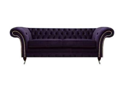 Chesterfield Lila Zweisitzer Sofa Couch Wohnzimmer Neu Textilsofas Neu