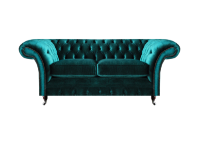 Chesterfield Design Grün Sofa Zweisitzer Sofa Einrichtung Polstermöbel