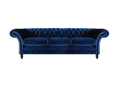 Chesterfield Luxus Sofa Dreisitzer Wohnzimmer Polster Stoff Textil Design Neu