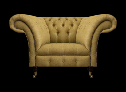 Sessel Textil Einrichtung Luxus Polstersessel Chesterfield Wohnzimmer Neu