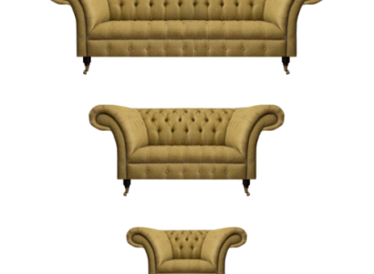 Wohnzimmer Gelb Sofagarnitur 3tlg Luxus Sofas Set Polster Sitz Neu Chesterfield