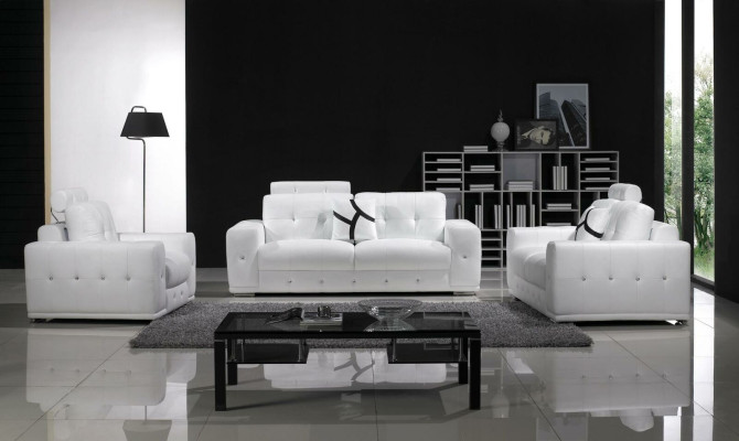 Ledersofa Couchen Sofagarnitur Sofa Sitzer Set Sofas Polster Couch 3tlg Sessel