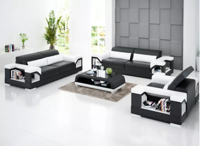 Couch Sofagarnitur 321 Sitzer Couchtisch Ledersofa Modernes Sofa Wohnlandschaft