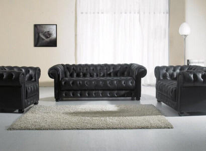 Chesterfield Sofagarnitur 311 Sitzer Design Couch Polster Sofa Garnitur Set