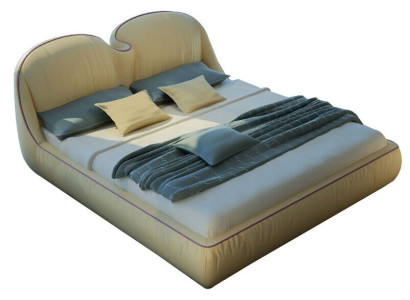 Design Betten Leder Bett Doppel Luxus Ehe Modernes Hotel Gestell Schlaf