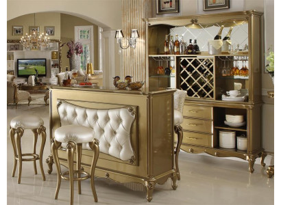 Barthresen Bar Tisch Holz Bar Tische Tresen Luxus Klasse Barock Handarbeit Neu