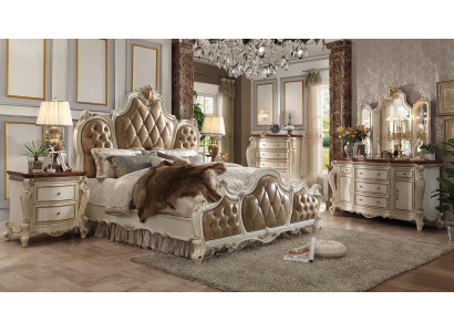 Luxus Chesterfield Betten Leder Königliches Palast Bett Hotel Doppelbett