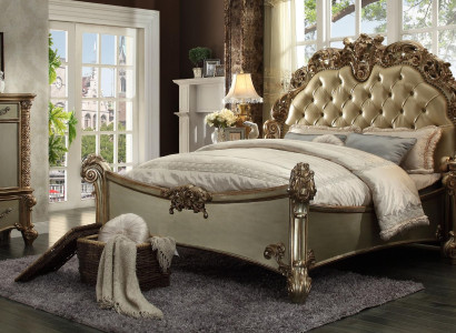 Design Luxus Schlafzimmer Set Bett 2x Nachttische Deko Kommode Garnitur