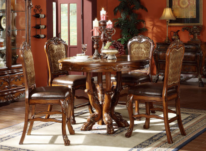 Set 4x Stuhl Echtes Holz Polster Sitz Esszimmer Garnitur Esszimmer Stühle
