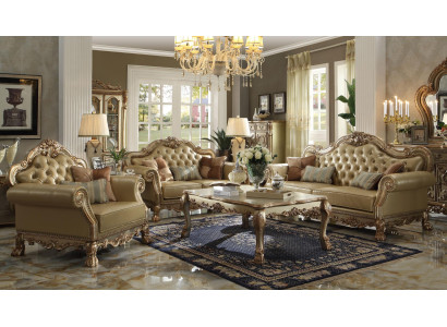 Luxus Sofagarnitur 3+2+1 Sitzer Couchtisch Möbel Couch Sofa Neu Barock