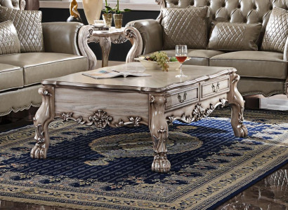 Couchtisch Tisch Sofa Tische Beistelltisch Wohnzimmer Design Beige Holz Barock