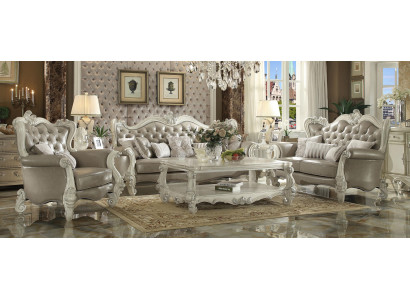 Luxus Möbel Sofagarnitur Sofa Couch Polster 3+2+1 Sitzer mit Couchtisch