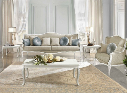 Barock Rokoko Sofagarnitur 3+2 Sitzer Set Sofas Polster Couchen Textil Sofa Neu