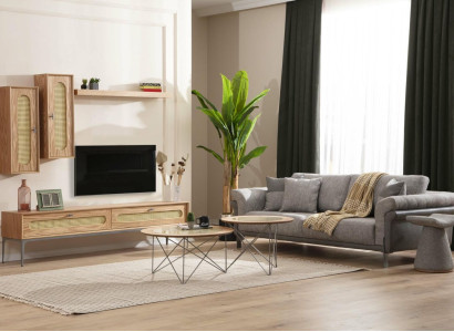 tv Schrank Lowboard rtv Möbel Sofa 3 Sitzer 2x Couchtische Fernsehwand