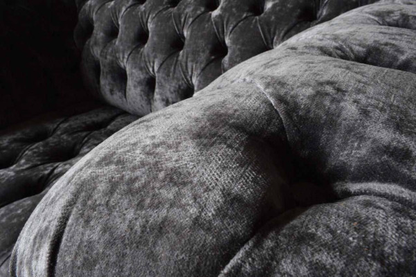 Viersitzer Sofa 4 Sitzer Sofas Textil Modern Design Stoff Polyester Grau