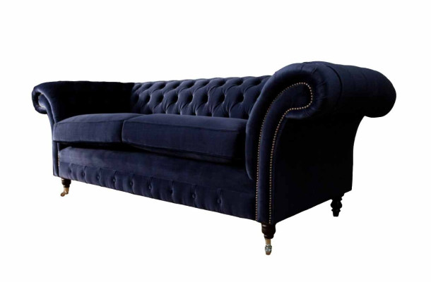 Chesterfield Dreisitzer Couch Polster Design Sofa 3er Sitz Sofas Möbel