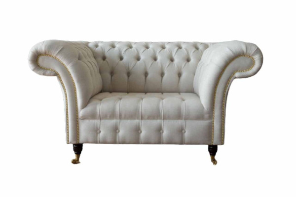 Sofa 1.5 Sitzer Couch Design Polster Modern Textil Stoff Couchen Neu
