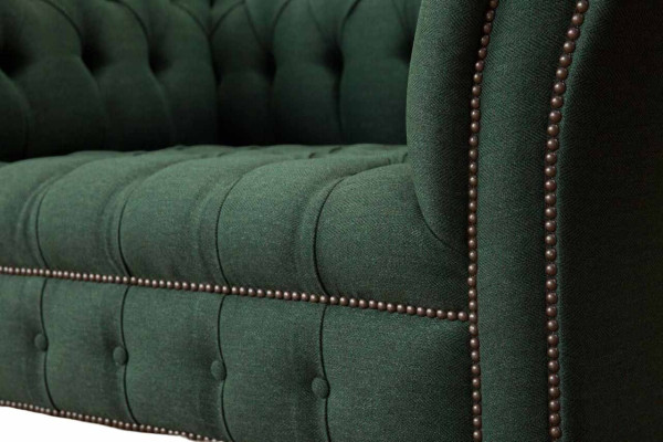 Grüner Sessel Sofa Couch Polster Luxus Klassische Textil Couchen Neu