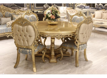 Esszimmer set 7tlg. Esstisch+6x Stühle Designer Holz Stuhl Garnitur Möbel Neu