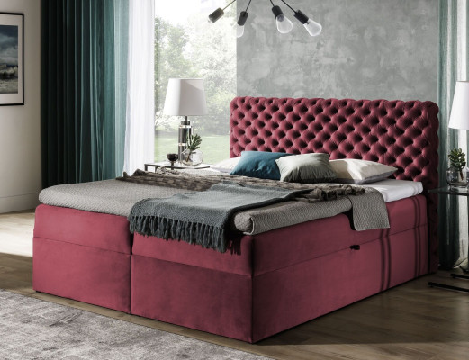 Chesterfield boxspring bett schlafzimmer möbel betten king size samt hotel neu