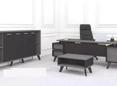 Arbeitszimmer Büro Möbel Schreibtisch Couchtisch Aktenschrank 3tlg Set