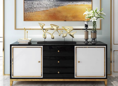 Design Kommode Wohnzimmer Anrichte Moderne Sideboard Holz Schrank Neu