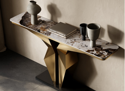 Design Luxus Konsolen Tisch Konsole Sideboard Gold Wohnzimmer Möbel Neu