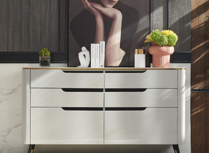 Design Kommode Anrichte Sideboard Mit Schubladen Schrank Wohn Zimmer Neu