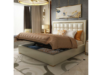 Bett Polster Design Luxus Doppel Betten Grau 180x200cm Schlaf Zimmer Leder Hotel